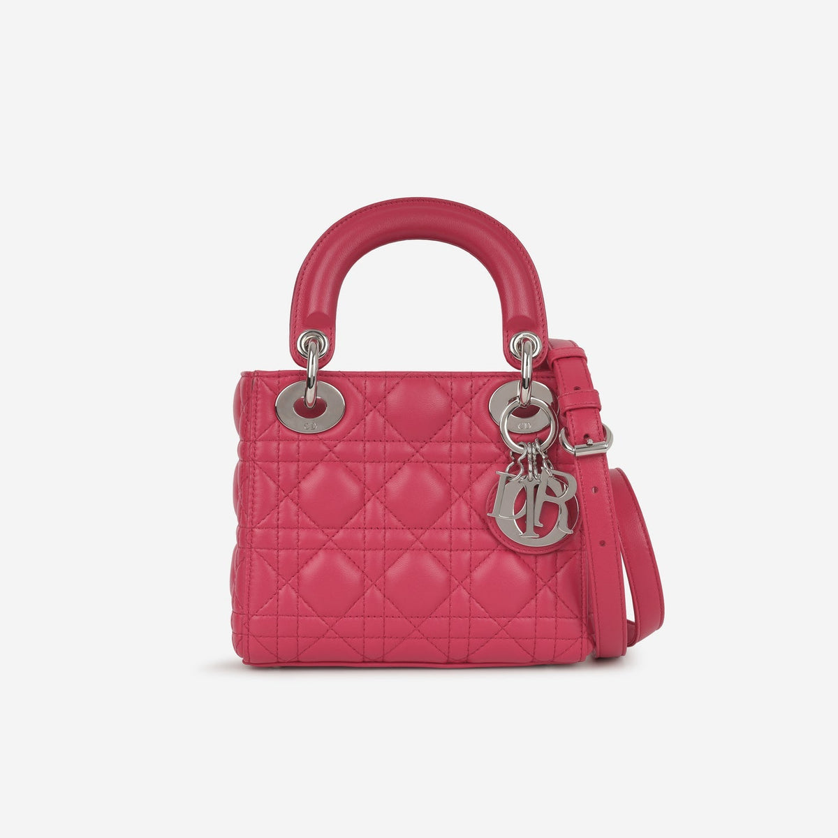 Dior Mini Lady Dior Raspberry Lambskin CGHW