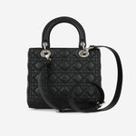Dior - Lady Dior - Black Cannage Lambskin CGHW - 2020 - Pre-Loved