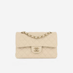 Chanel Small Classic Flap - Ecru Caviar | Champagne Gold Hardware