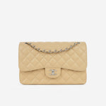Chanel Classic Jumbo Double Flap - Beige Caviar | Silver Hardware