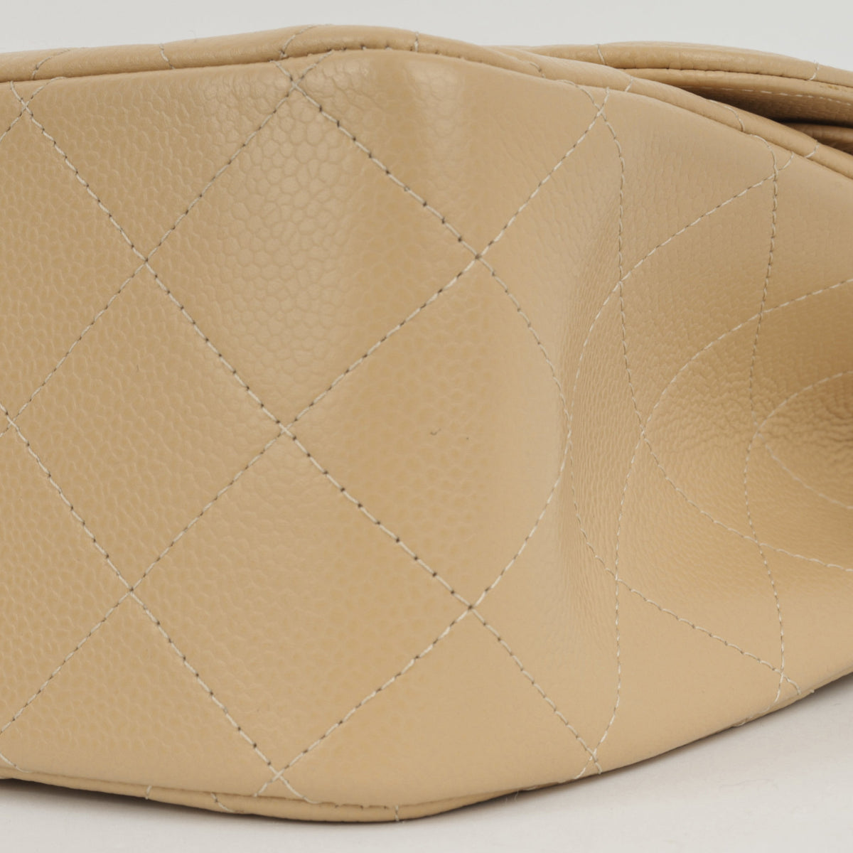 Chanel Classic Jumbo Double Flap - Beige Caviar | Silver Hardware