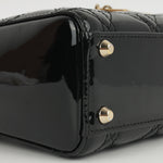 Dior Mini Lady Dior Black Patent | Gold Hardware
