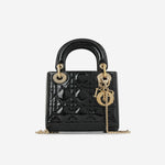 Dior Mini Lady Dior Black Patent | Gold Hardware