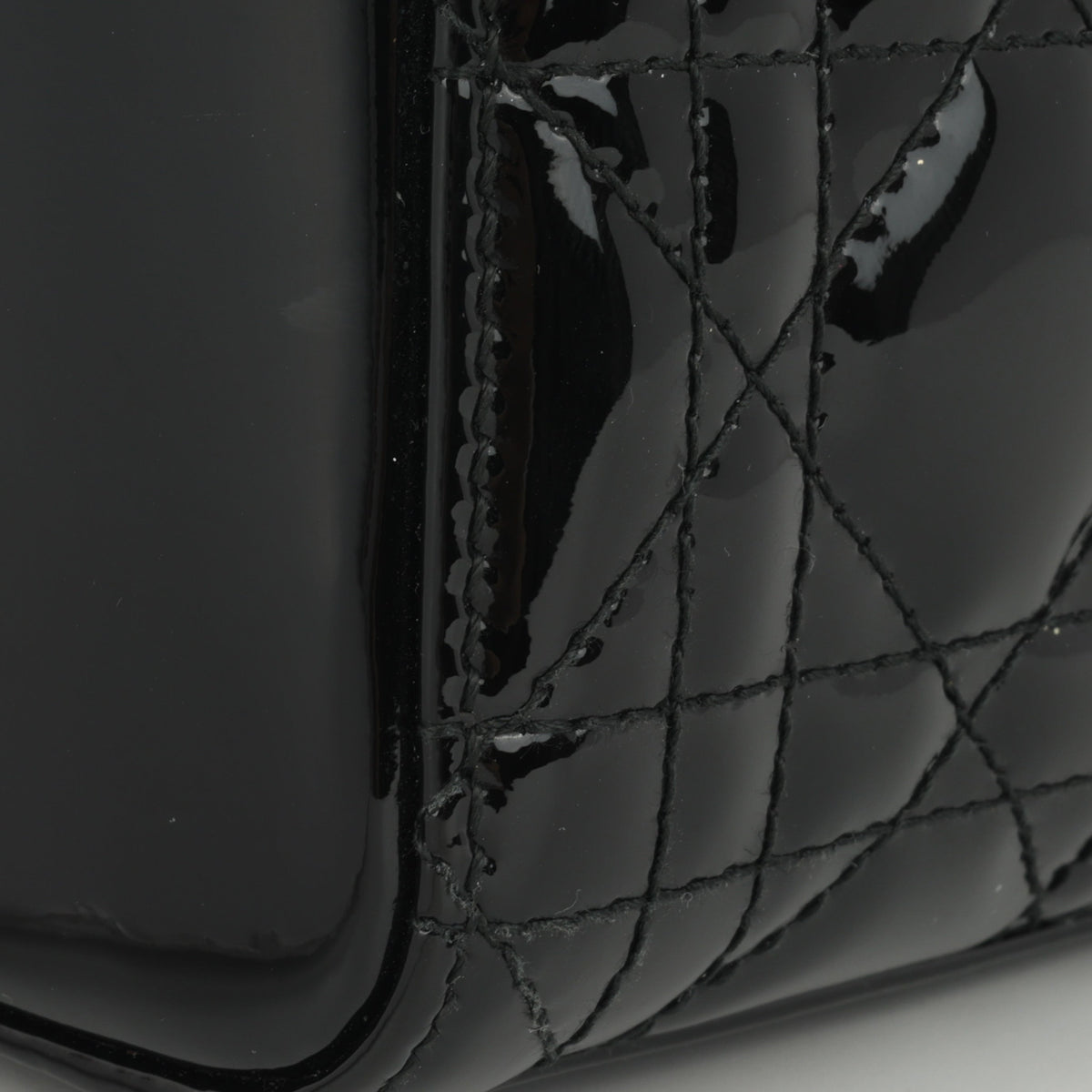 Dior Mini Lady Dior Black Patent | Gold Hardware