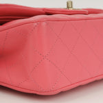 Chanel Small Double Classic Flap - Pink Lambskin | Champagne-Gold Hardware