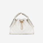Chanel Small 25 Hobo - White Caviar | Antique Gold Hardware