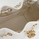 Chanel Small 25 Hobo - White Caviar | Antique Gold Hardware