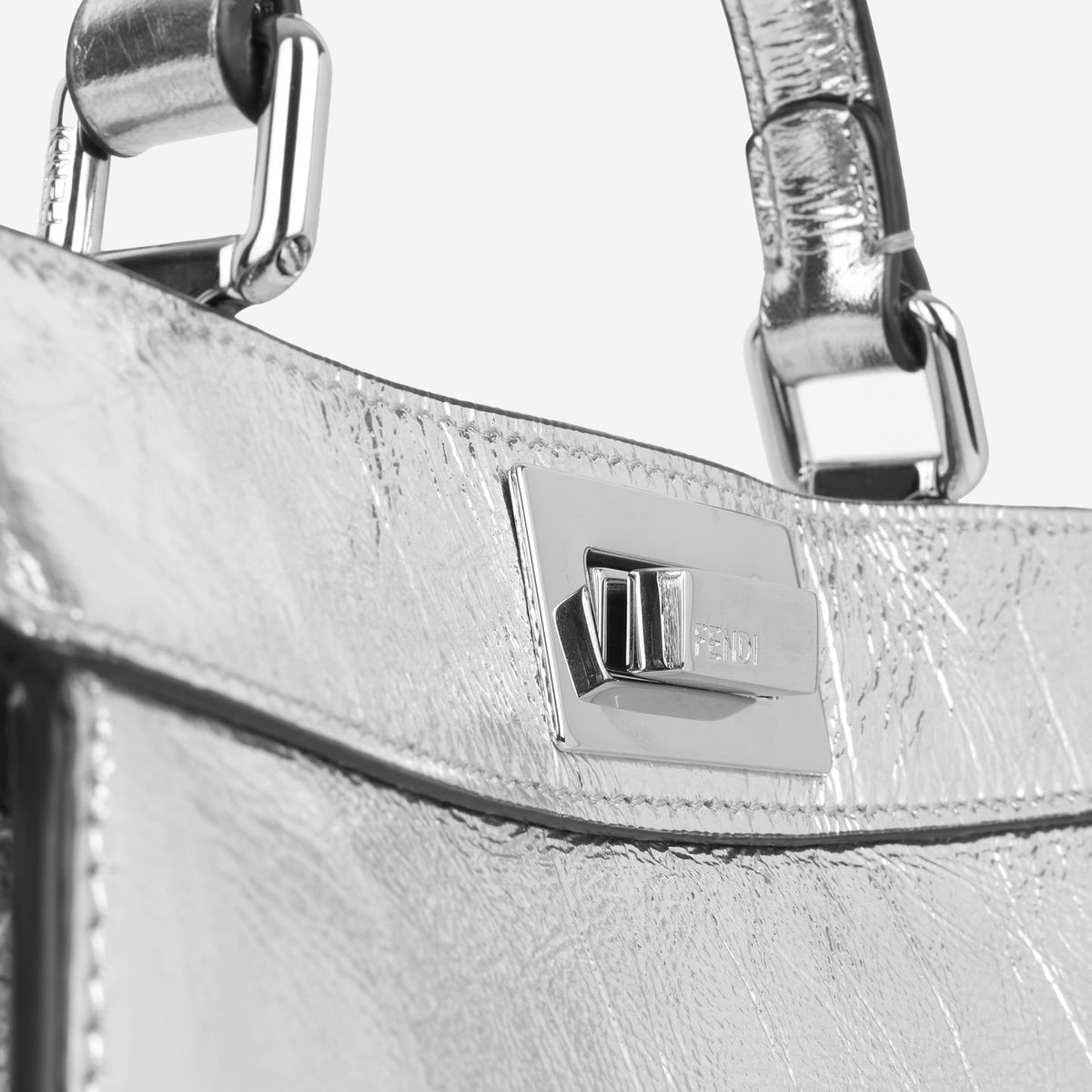 Fendi - Peekaboo ISeeU - Metallic Silver SHW - Pre-Loved