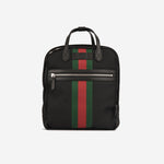Gucci - Techno Backpack - Black Nylon Red/Green Stripe SHW - Brand New