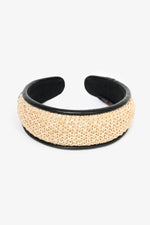 Louis Vuitton Beige/Black Raffia/Leather Headband