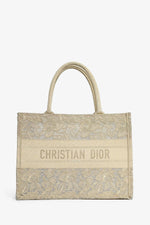 Christian Dior 2022 Gold Embroidered Medium Book Tote