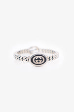 Gucci Sterling Silver Thin Interlocking G Ring