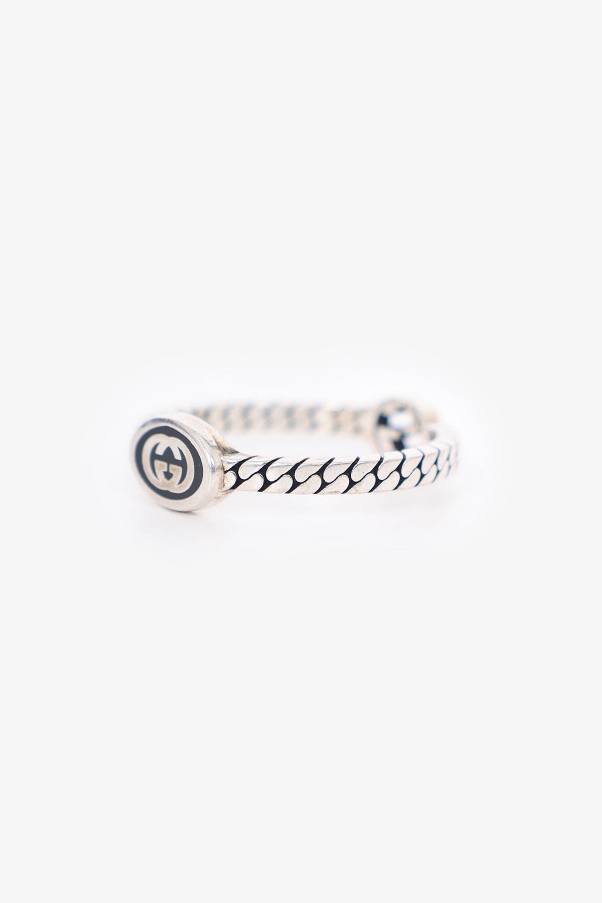 Gucci Sterling Silver Thin Interlocking G Ring