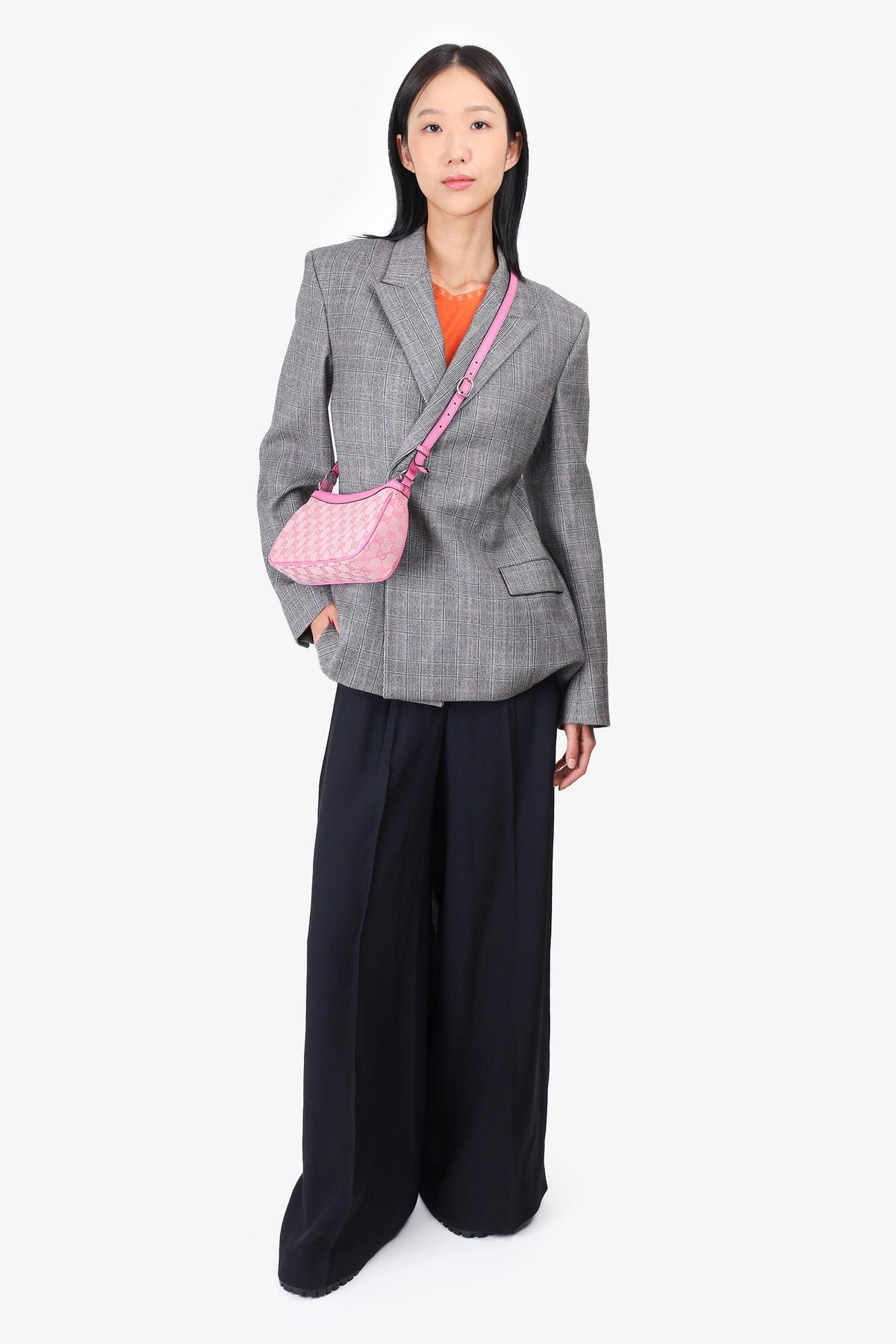 Gucci x Palace Pink GG-P Canvas Half-Moon Mini Bag