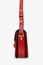 Gucci Beige/Red GG Monogram Horsebit 1955 Small Shoulder Bag