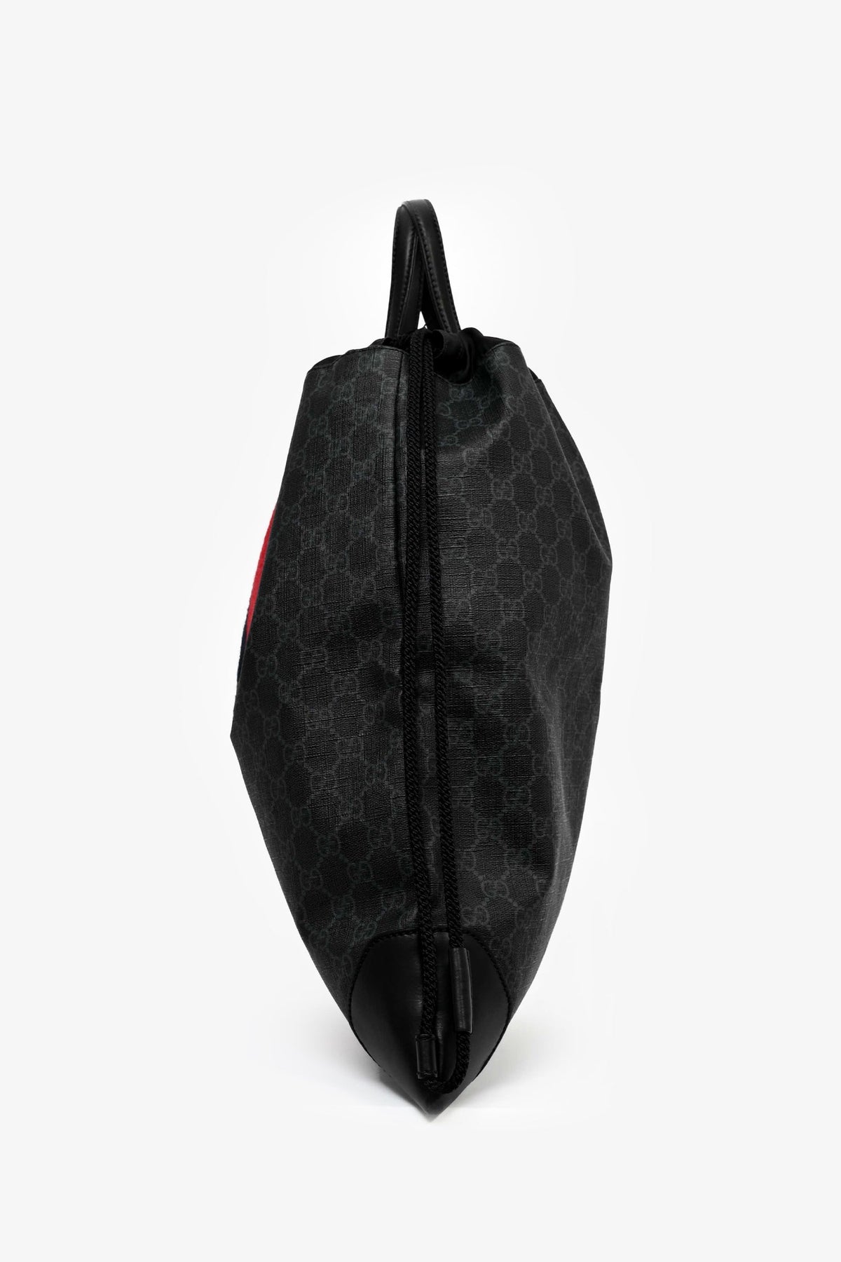 Gucci Black Canvas GG Supreme Drawstring Backpack