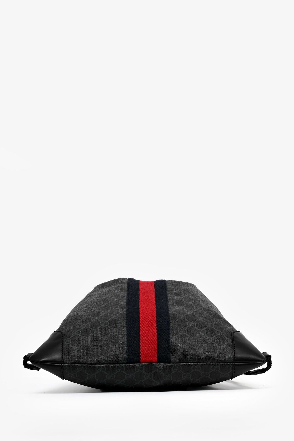 Gucci Black Canvas GG Supreme Drawstring Backpack