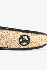 Louis Vuitton Beige/Black Raffia/Leather Headband