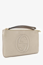 Gucci Gold Leather Wristlet