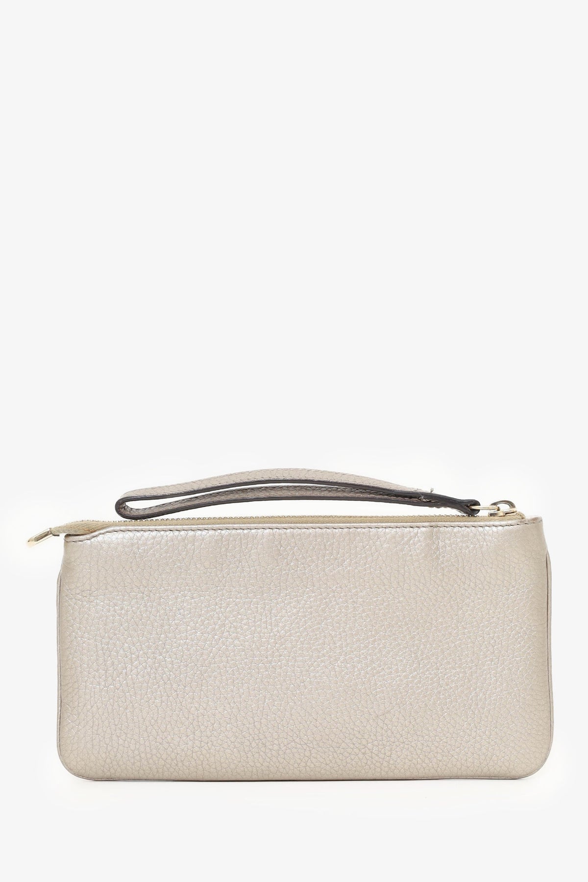 Gucci Gold Leather Wristlet