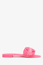Christian Dior Neon Pink Rubber Slides Size 39