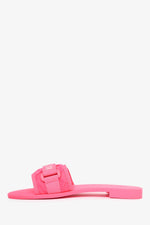 Christian Dior Neon Pink Rubber Slides Size 39