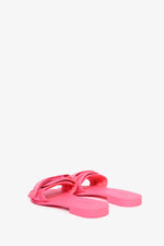 Christian Dior Neon Pink Rubber Slides Size 39