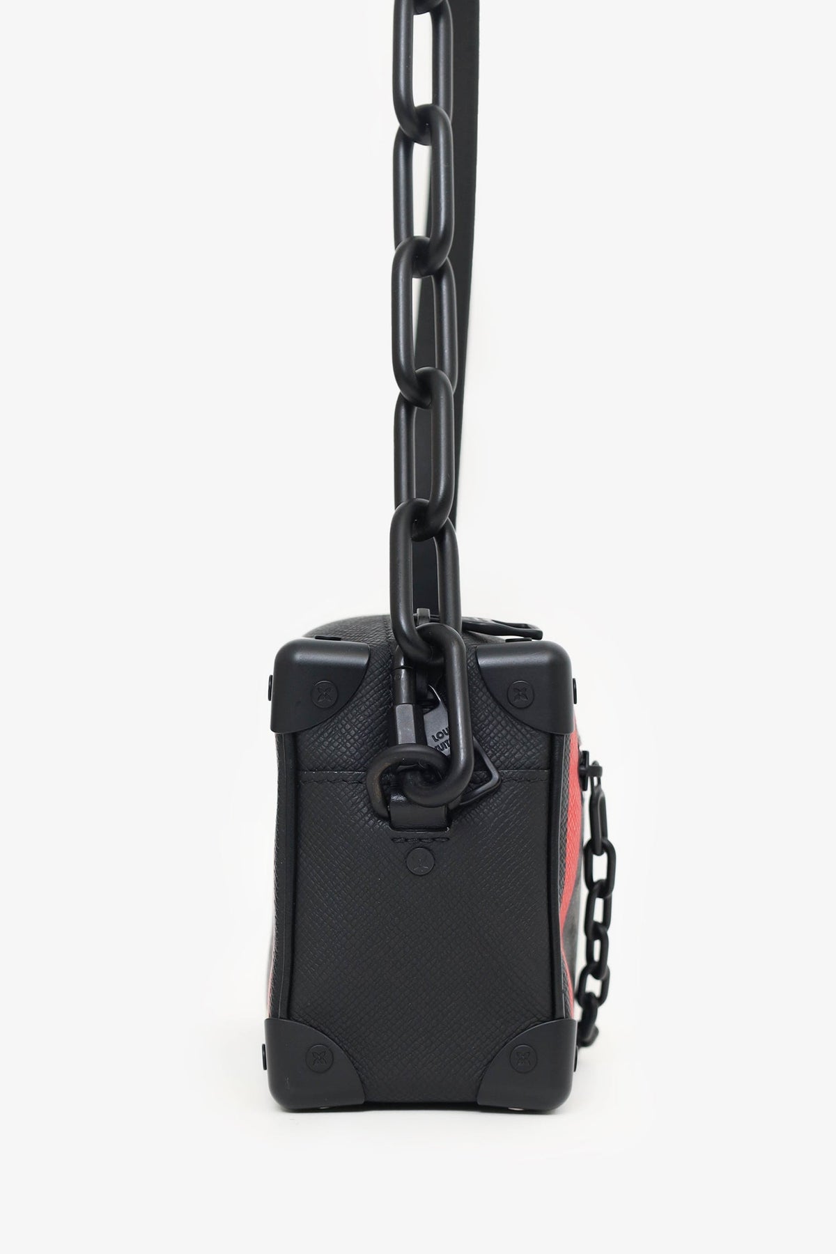 Louis Vuitton 2019 Black Taïga Rainbow Mini Soft Trunk Crossbody