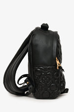 Louis Vuitton 2017 Black Leather 'Flower' Palm Springs PM Backpack