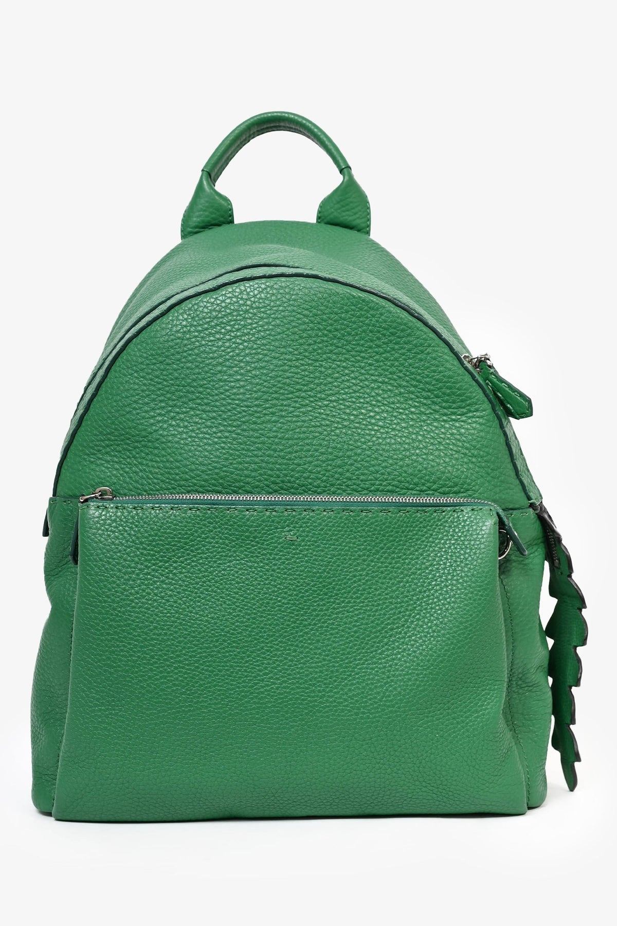 Fendi 2015 Green/Black Leather Selleria Croc Tail Backpack