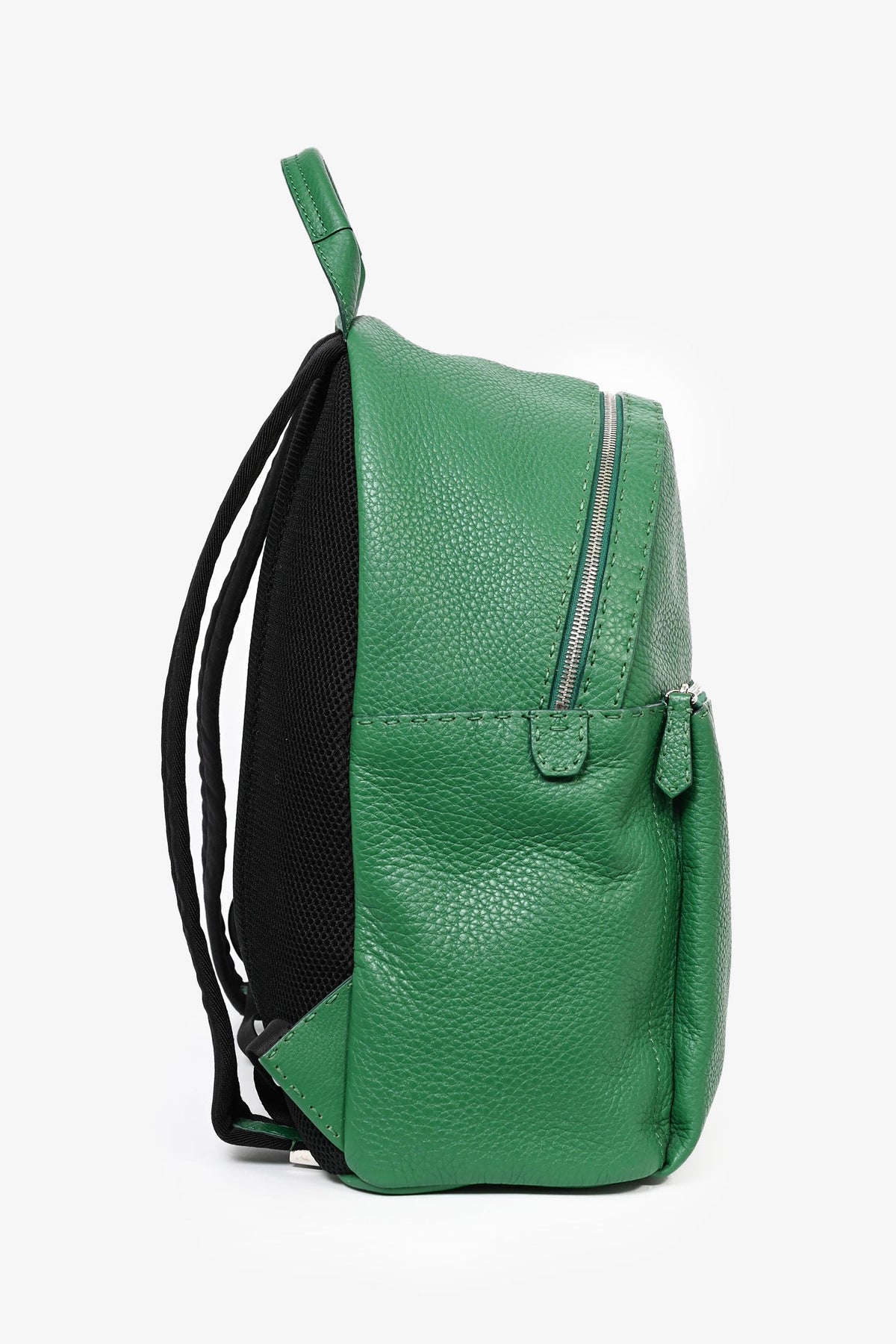 Fendi 2015 Green/Black Leather Selleria Croc Tail Backpack