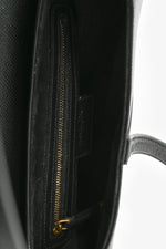 Christian Dior 2022 Black Grained Leather Saddle Bag