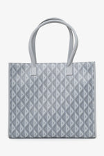 Dior Homme Grey Coated Canvas Diamond Safari Tote Bag