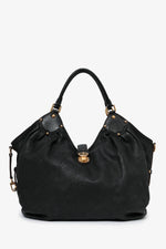 Louis Vuitton Black Leather 'Mahina' Hobo Bag