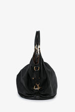Louis Vuitton Black Leather 'Mahina' Hobo Bag