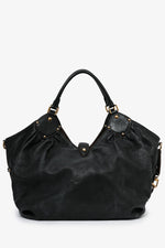 Louis Vuitton Black Leather 'Mahina' Hobo Bag