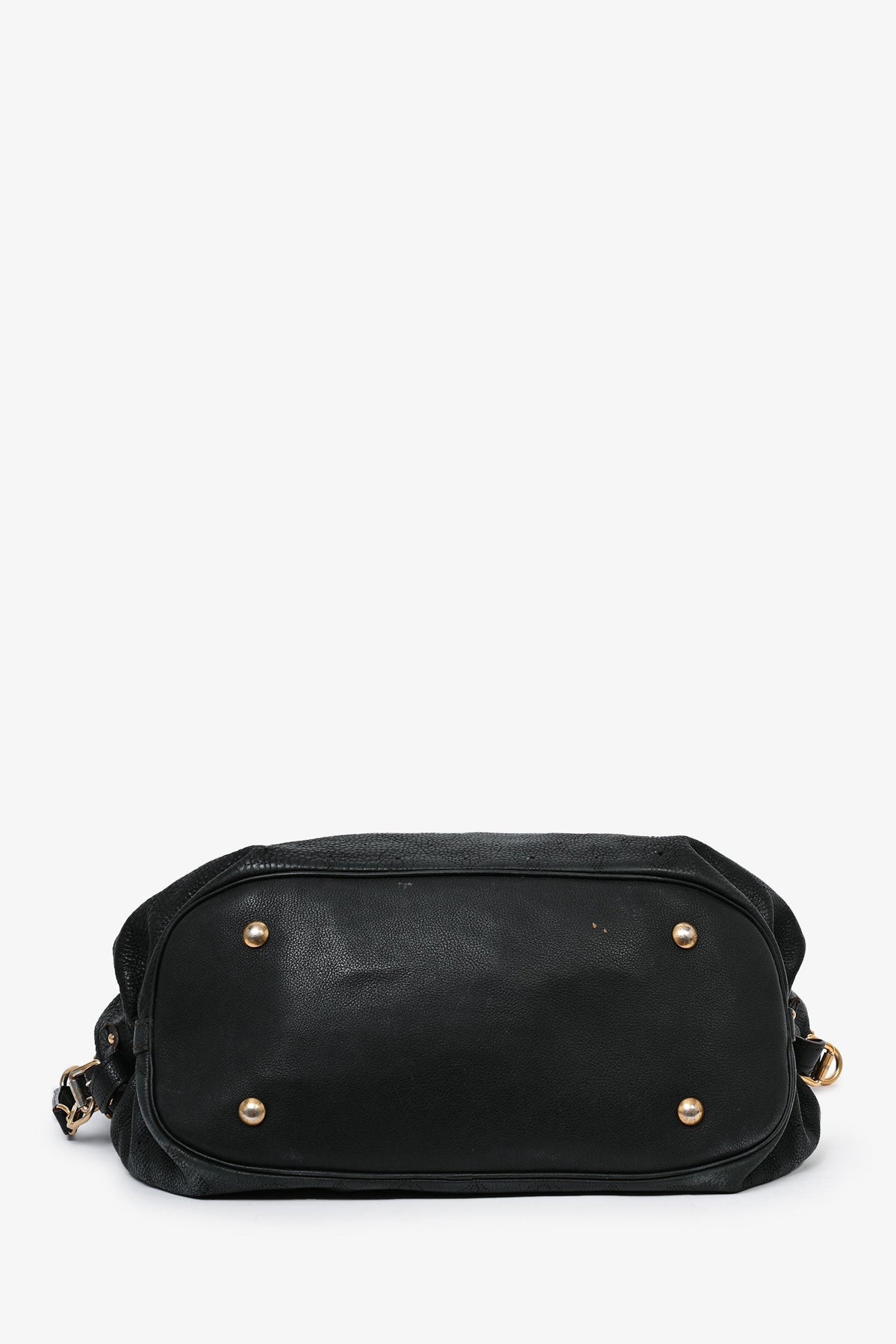 Louis Vuitton Black Leather 'Mahina' Hobo Bag