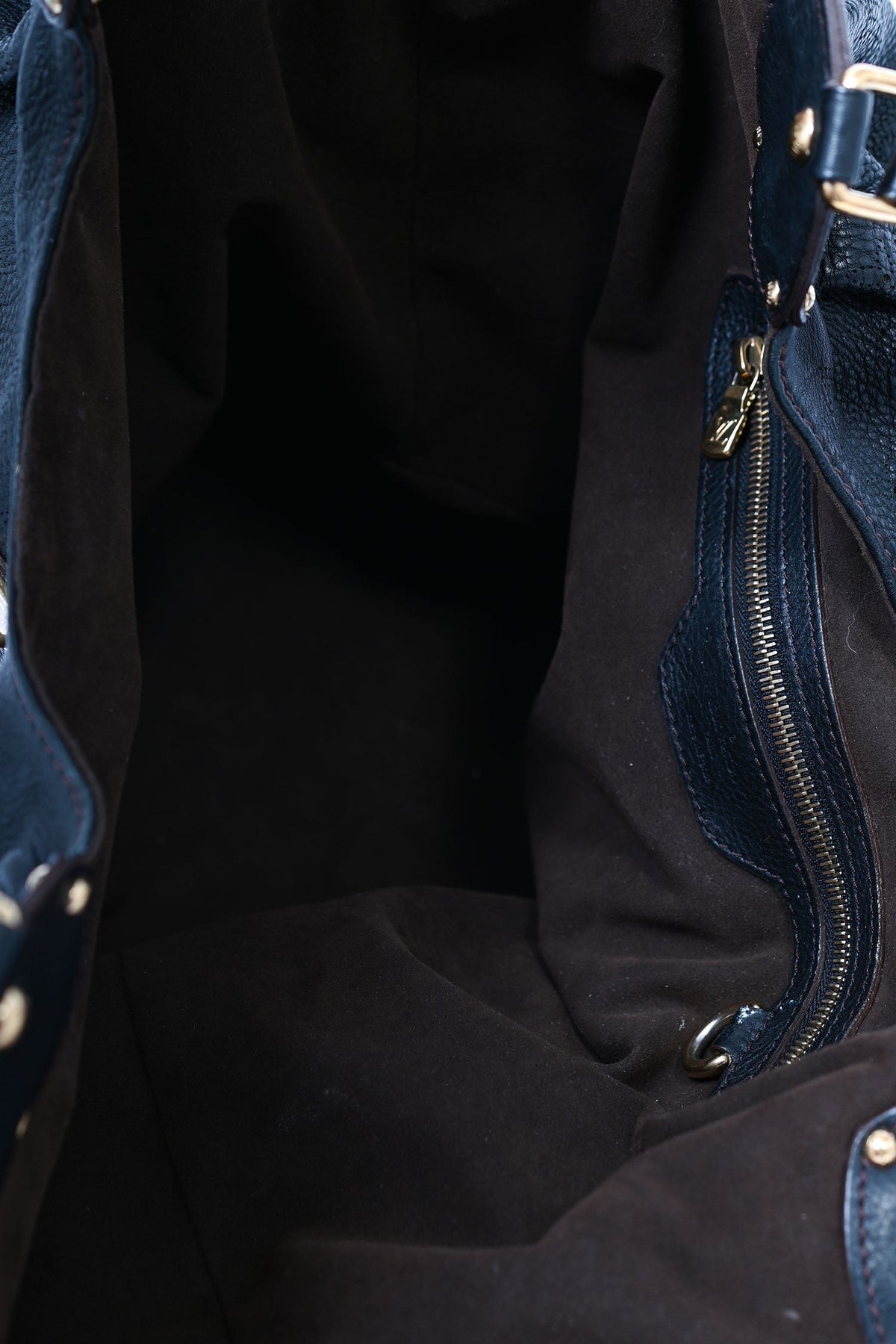 Louis Vuitton Black Leather 'Mahina' Hobo Bag