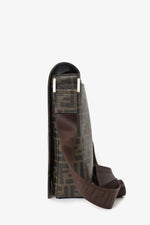 Fendi Zucca Print Canvas Crossbody Messenger Bag (As Is)