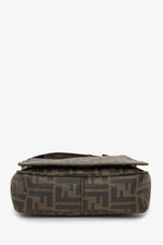 Fendi Zucca Print Canvas Crossbody Messenger Bag (As Is)