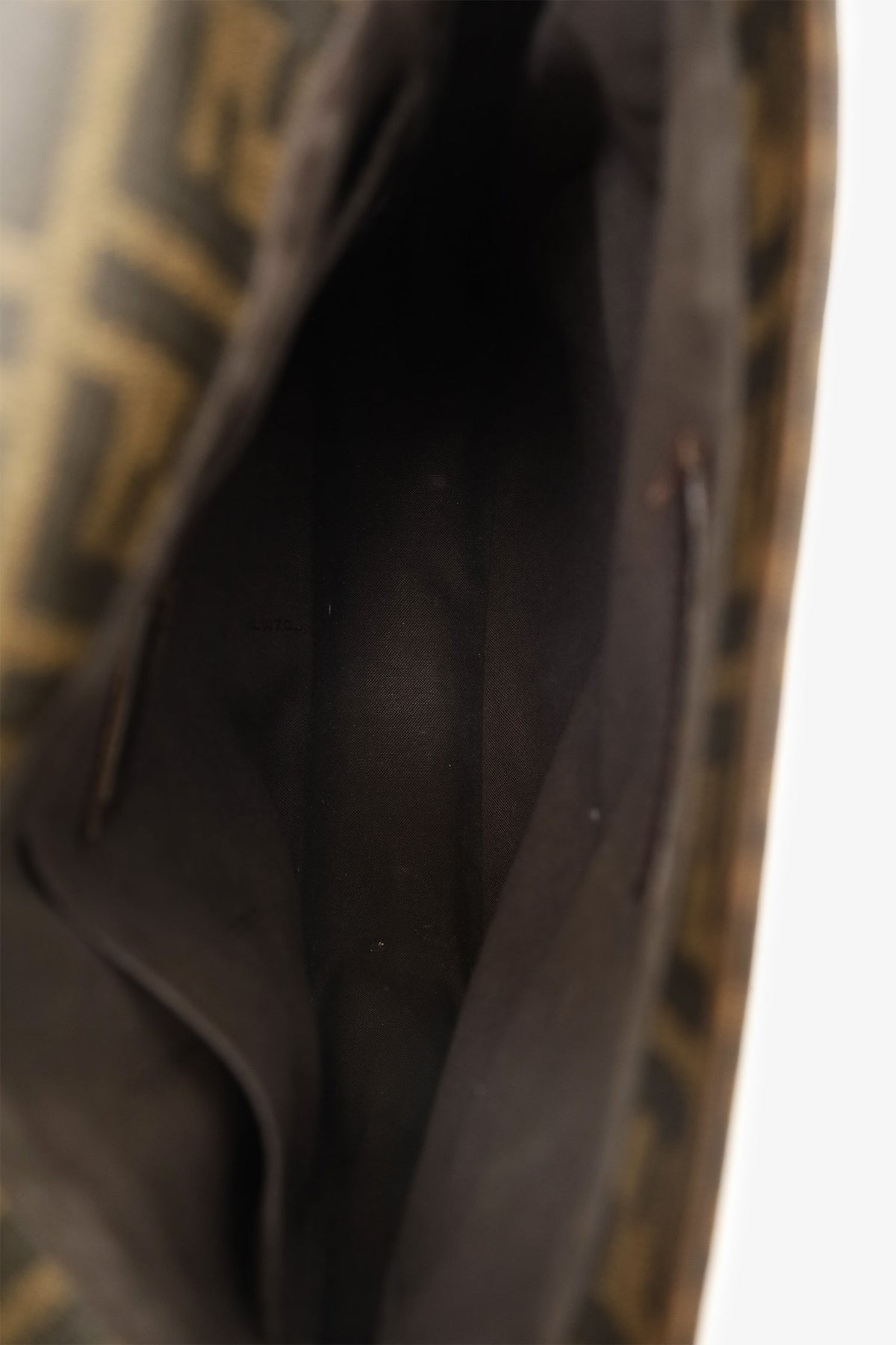 Fendi Zucca Print Canvas Crossbody Messenger Bag (As Is)