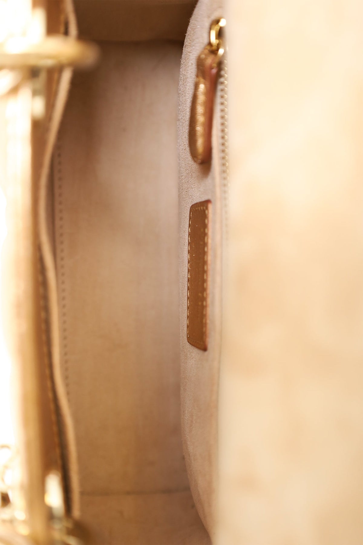 Christian Dior 2019 Gold Leather Small Lady Dior Bag with Strap