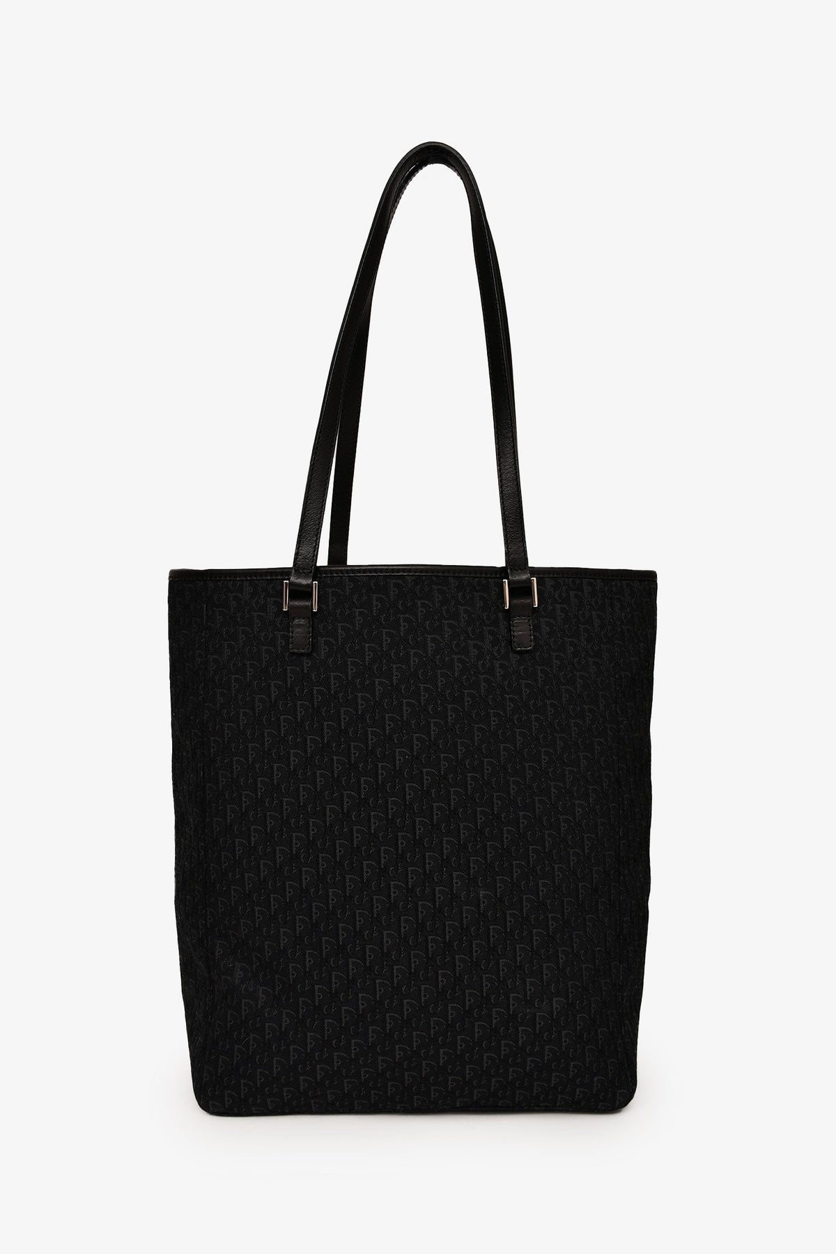 Christian Dior 2003 Black Fabric Monogram Tote