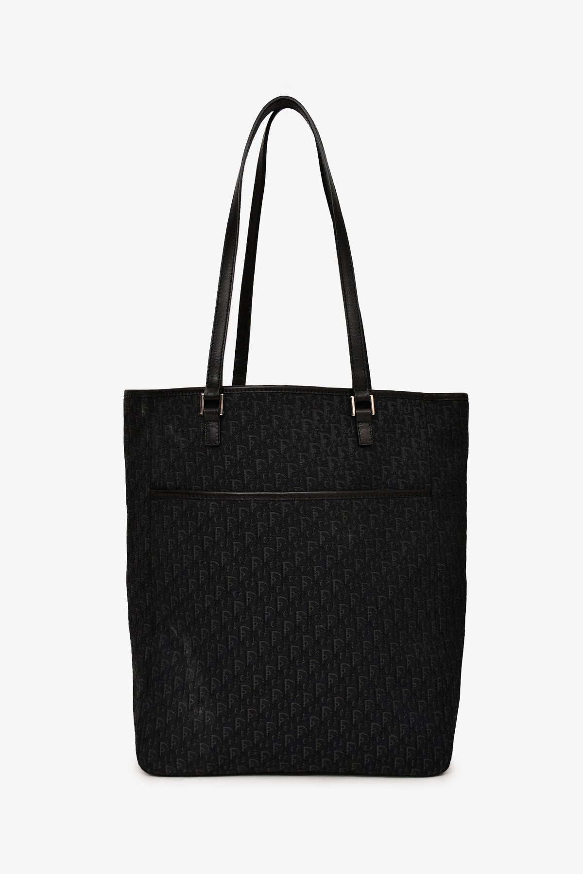 Christian Dior 2003 Black Fabric Monogram Tote