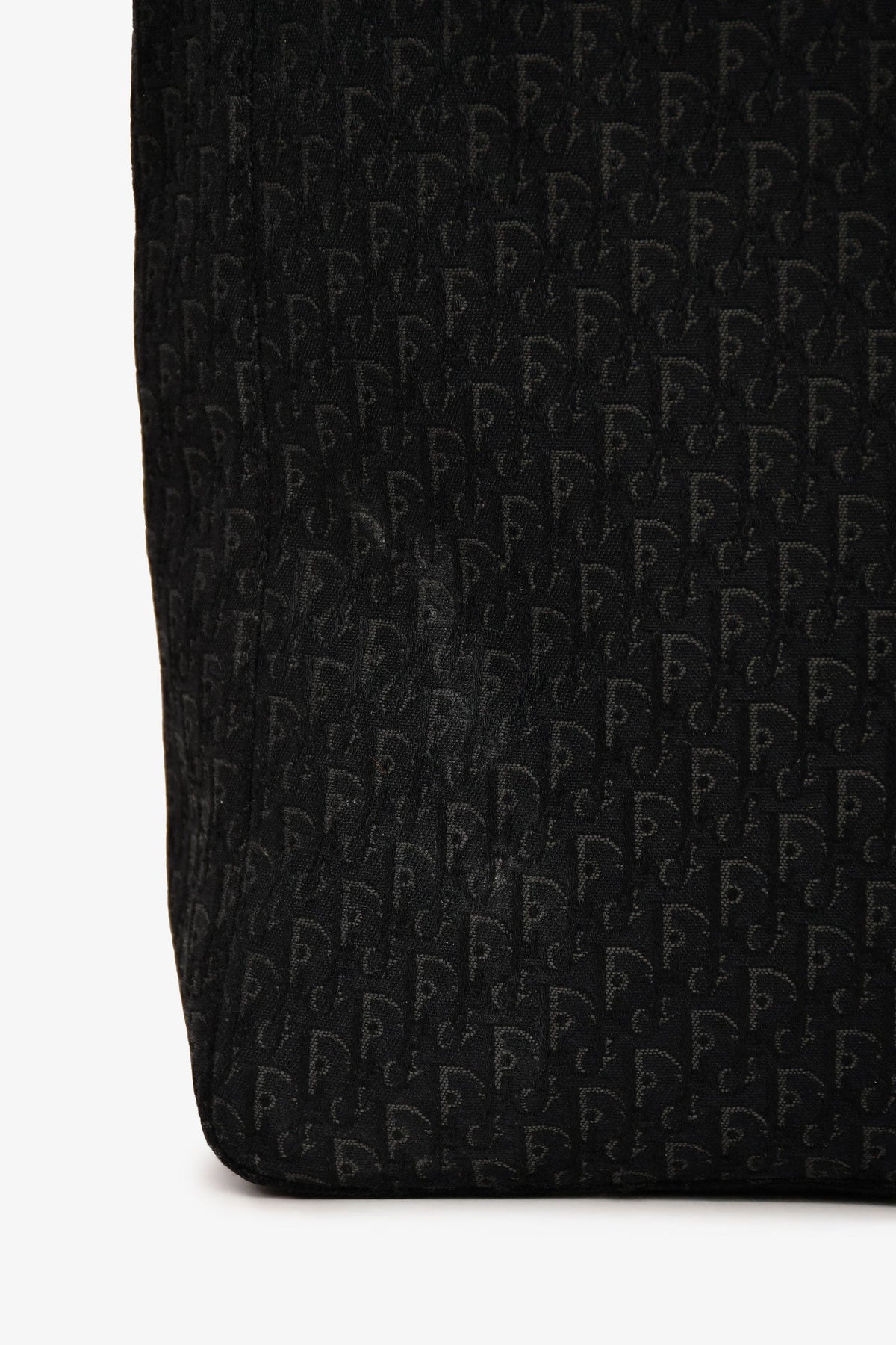 Christian Dior 2003 Black Fabric Monogram Tote