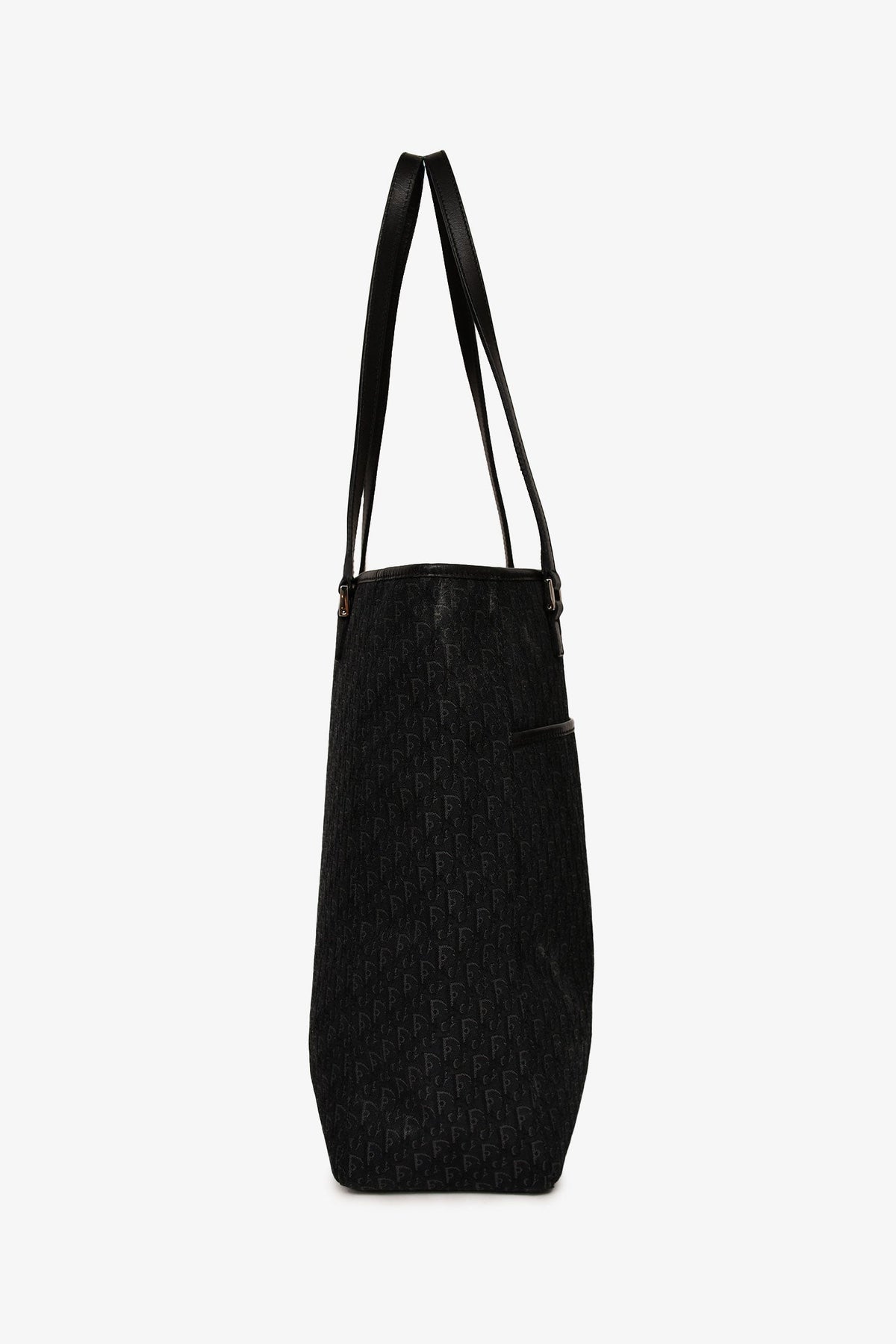 Christian Dior 2003 Black Fabric Monogram Tote