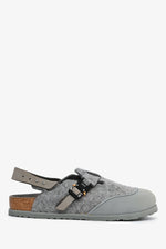 Dior X Birkenstock Grey Wool 'Tokio' Sandals Size 43 Mens