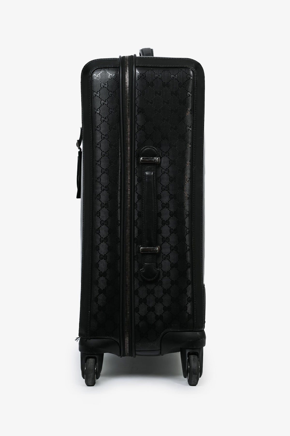 Gucci Black Guccissima Medium Luggage Suitcase
