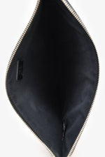 Fendi Black/Orange/Blue Leather 'LOVE' Zip Pouch