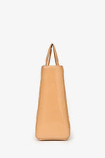 Christian Dior Beige Cannage Patent Leather Large Lady Dior Tote with Strap